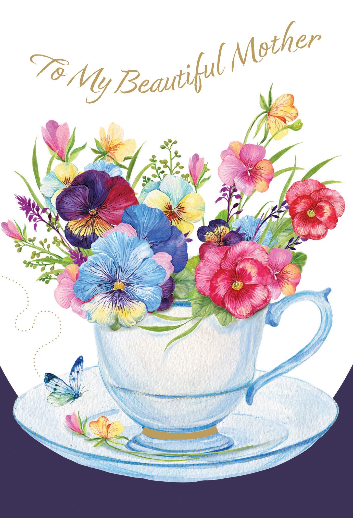 Mother's Day Pansy Teacup