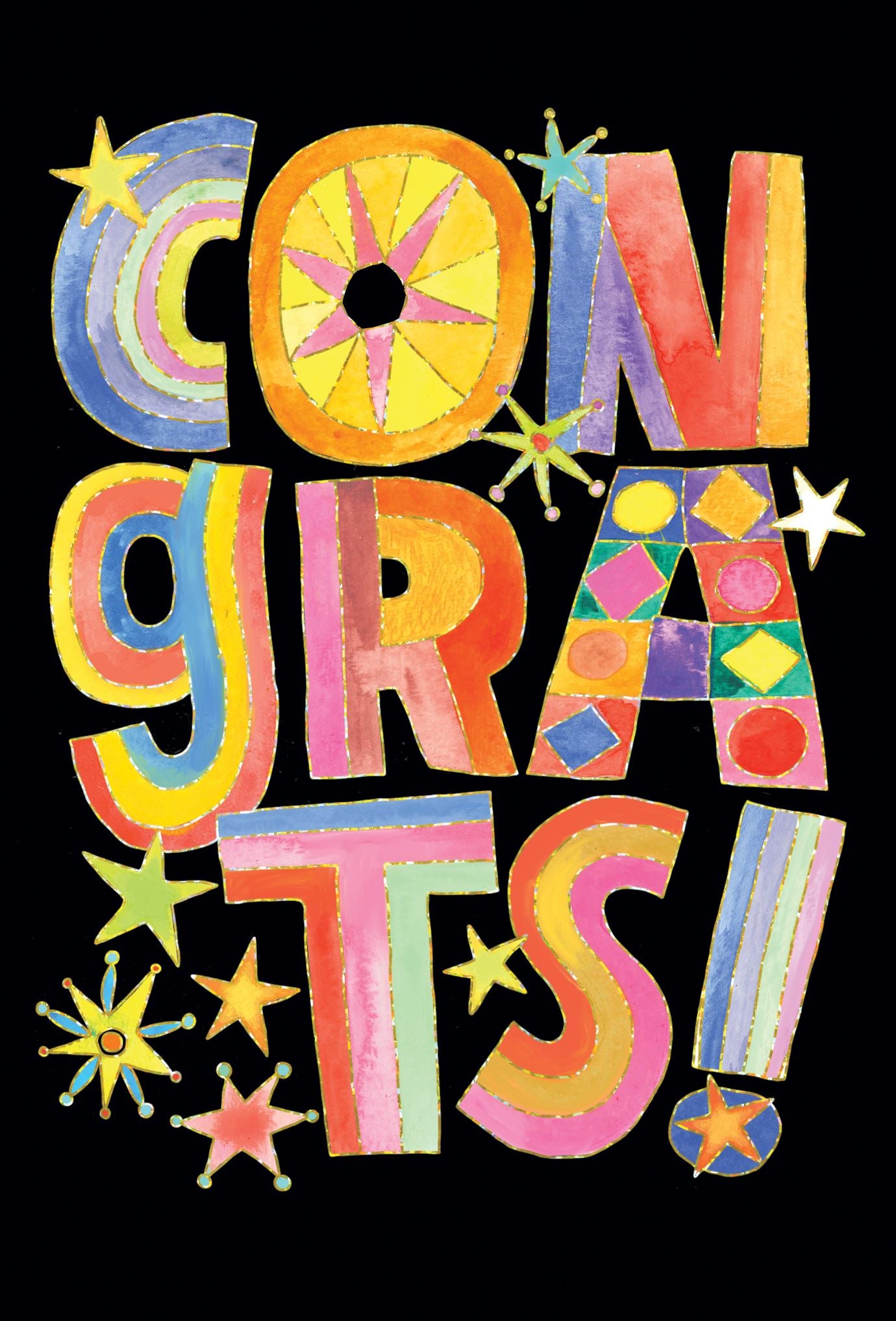 Graduation Colorful Congrats