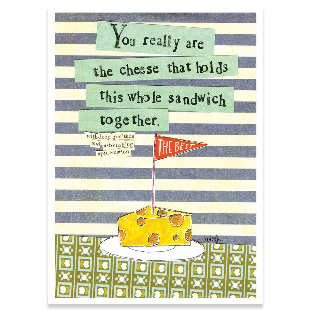 THE CHEESE THANK YOU GREETING CARD 4.5 x 6.25"
