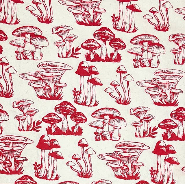 20x30 Mushroom paper, red/crm