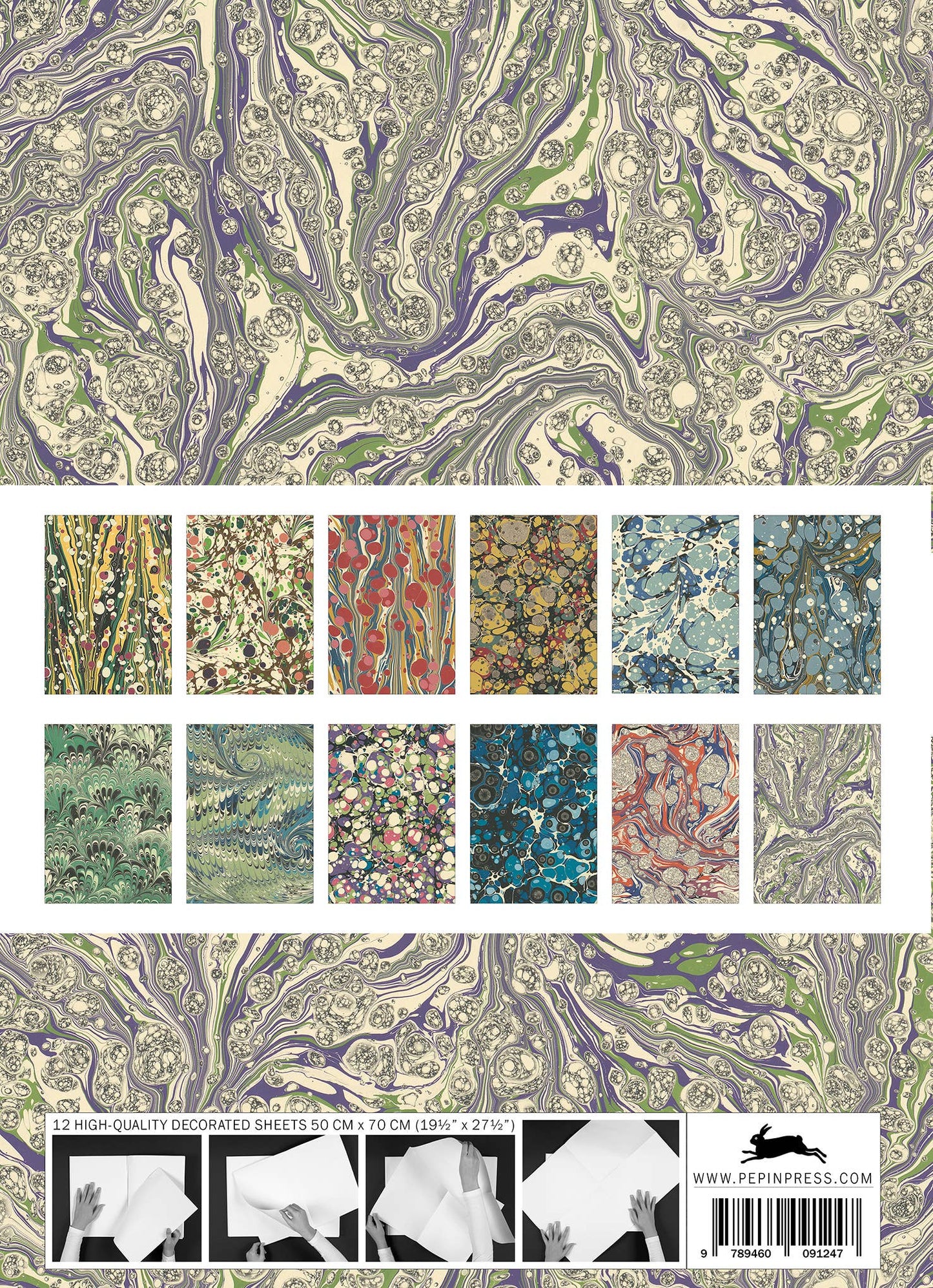 Marbled Paper Designs Gift & Creative Paper Book Vol. 102