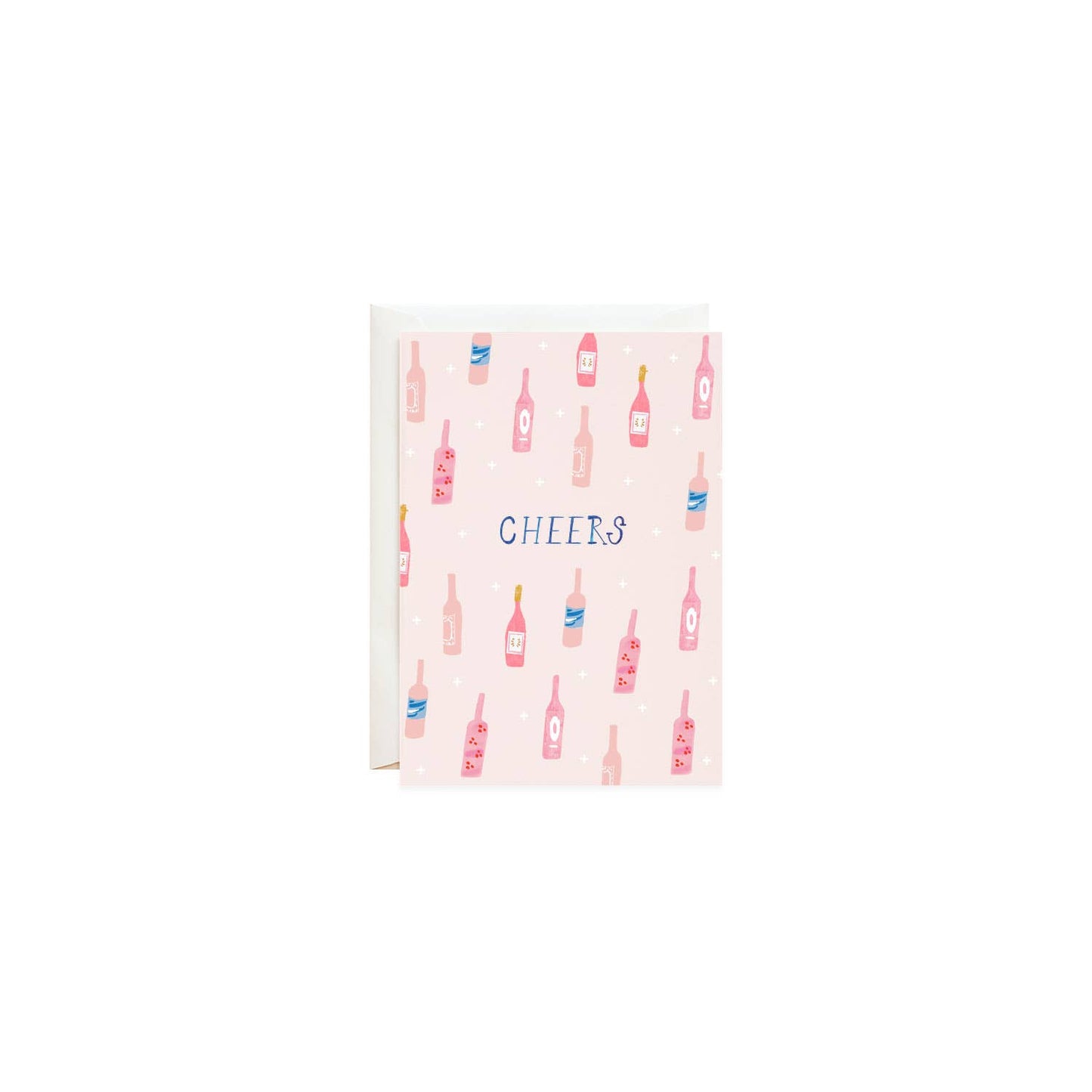 Cheers, Darlings! Petite Card with hand-drawn design, ideal for stationery store gifts and notes. Printed in NYC, 2' x 3' size with envelope.