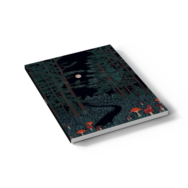 Moonrise Forest Medium Layflat Journal Notebook LFM1346L