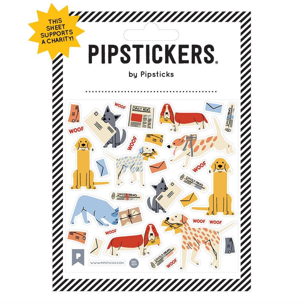 Fetching Fidos Stickers by Pipsticks, featuring dog designs with holographic foil accents, perfect for any stationery store collection.