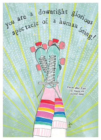 GLORIOUS SPECTACLE CELEBRATE GREETING CARD 4.5 x 6.25"