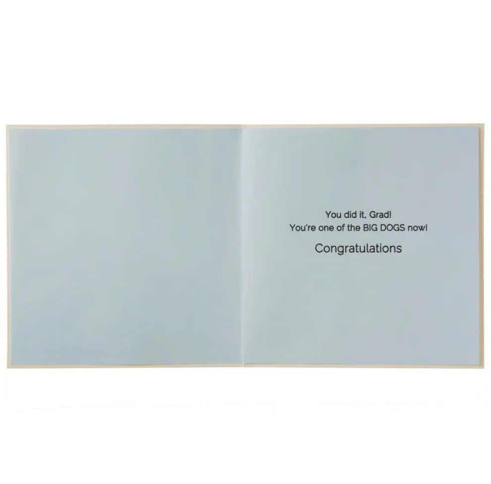 Pup in Hat Graduation Card