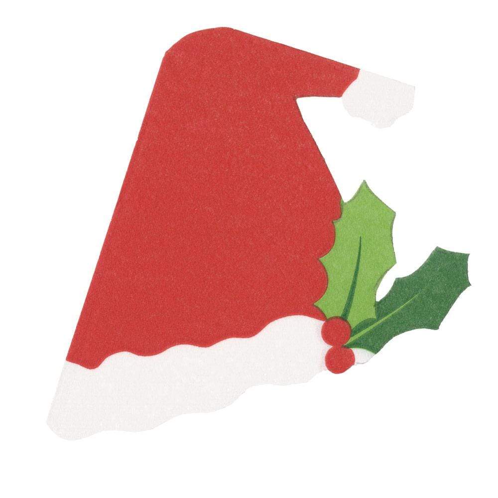 Santa Hat--Die-Cut Napkin Airlaid Party Sz D-Cut 15 In