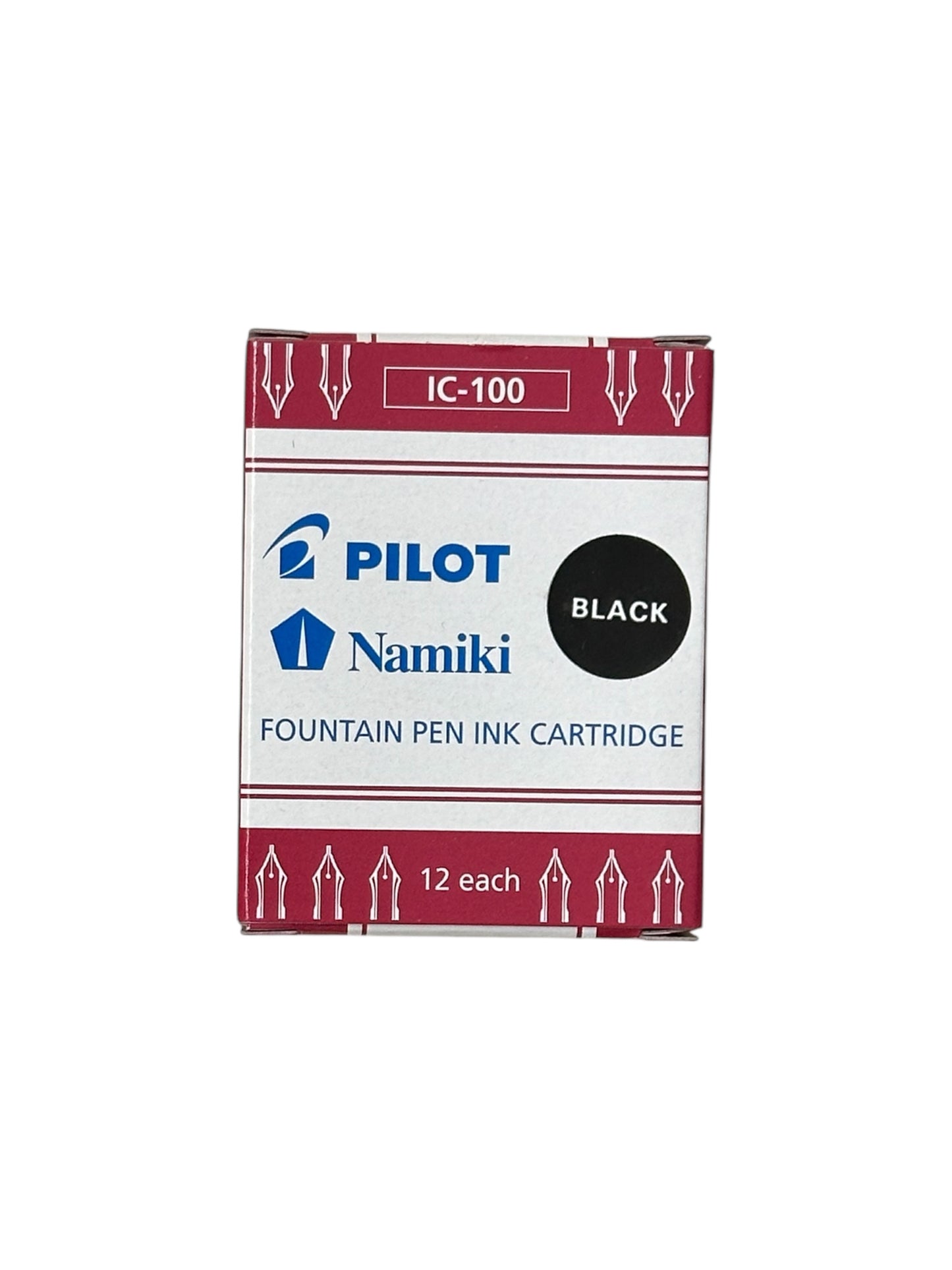 Pilot Namiki Cartridge box for fountain pens, available at stationery stores for smooth, consistent ink flow.