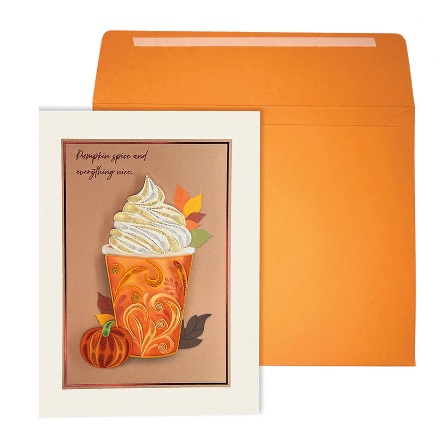 Pumpkin Spice Latte - Thanksgiving Greeting Card