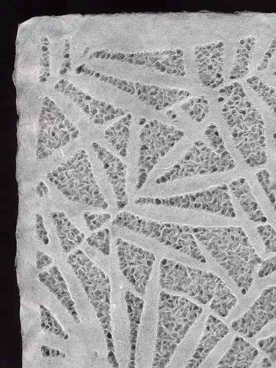 Black Ink Decorative Thai Lace Paper - Lace Leaves - White