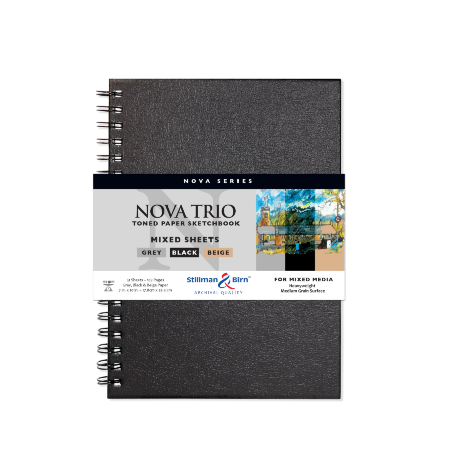 Stillman & Birn TRIO NOVA Mixed Media Art Journal, 150g heavyweight paper, stationery store product, suitable for wet and dry media