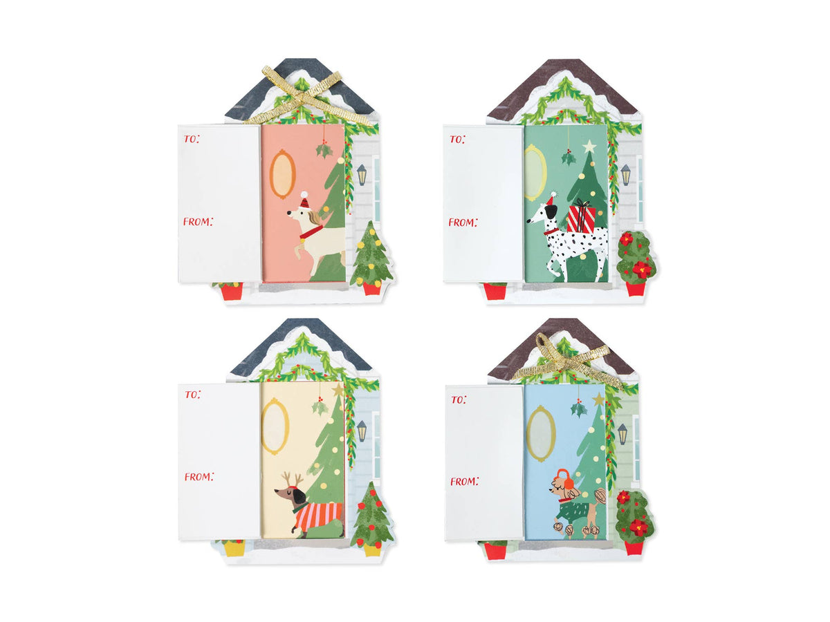 Holiday Dogs Christmas Gift Tags - Boxed Set of 16 tags
