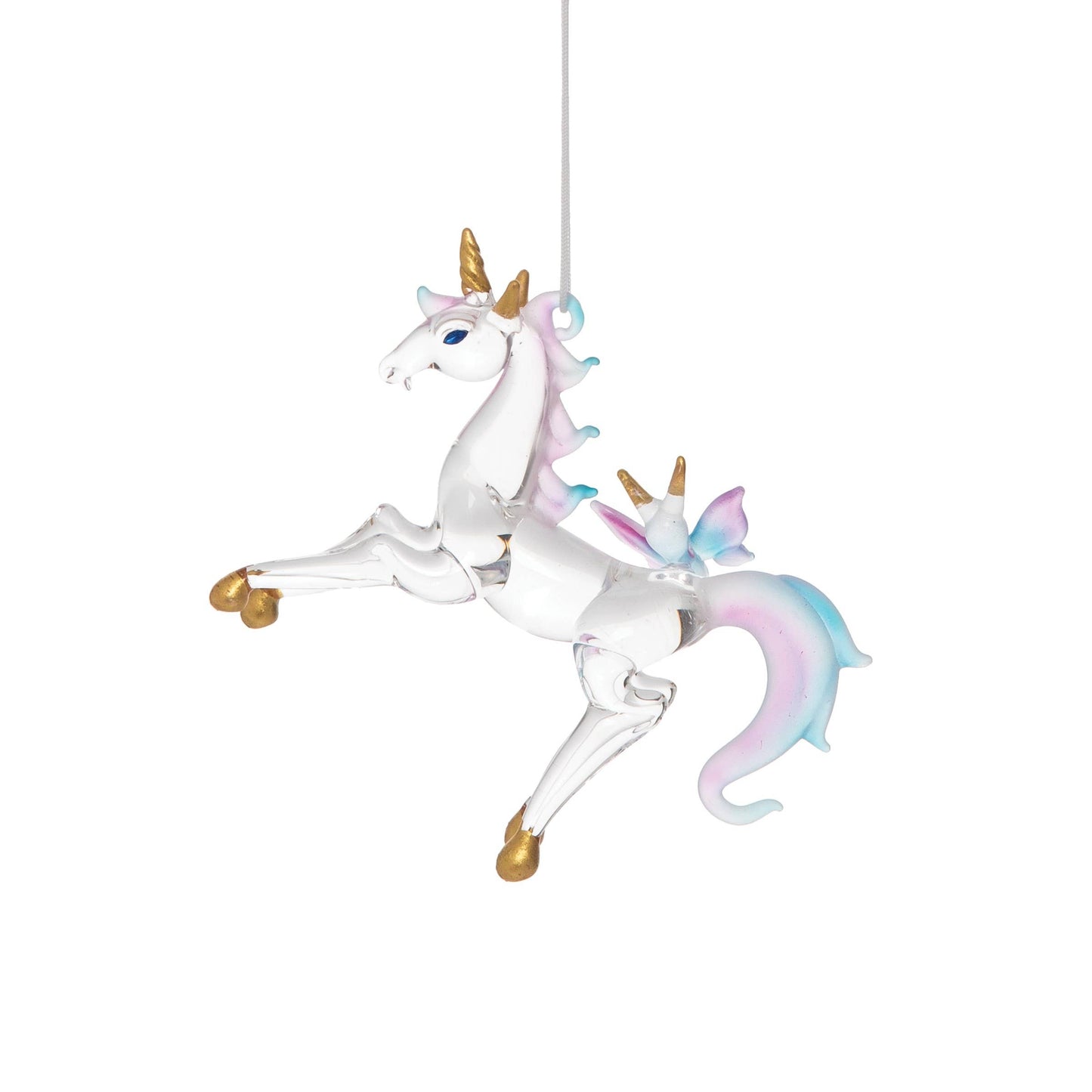 Glass Unicorn Ornament