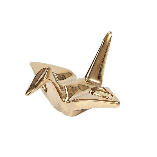 Origami Crane Porcelain Chopsticks Rest 2L Gold (12/288)