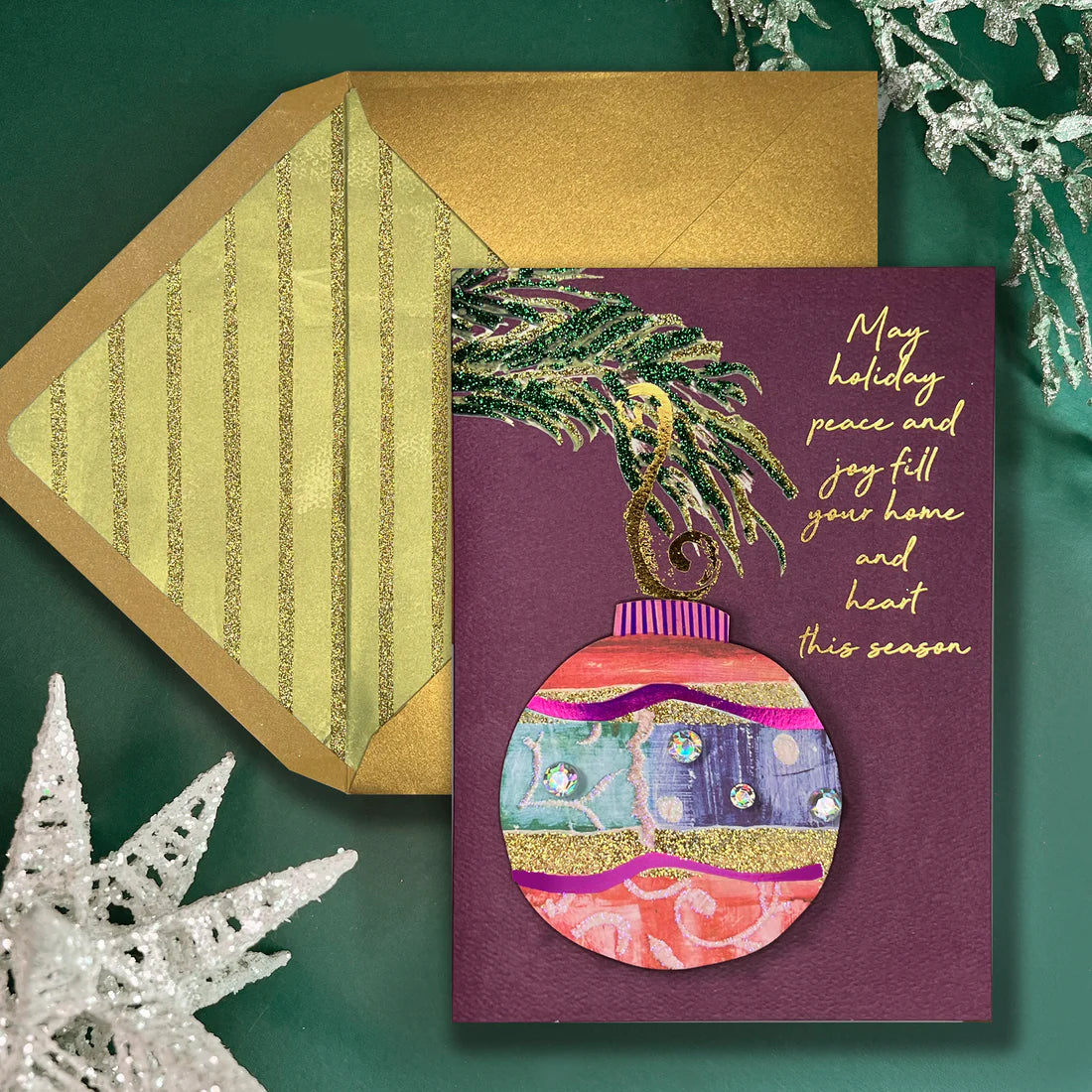 ORNAMENT ON BRANCH - Christmas Card