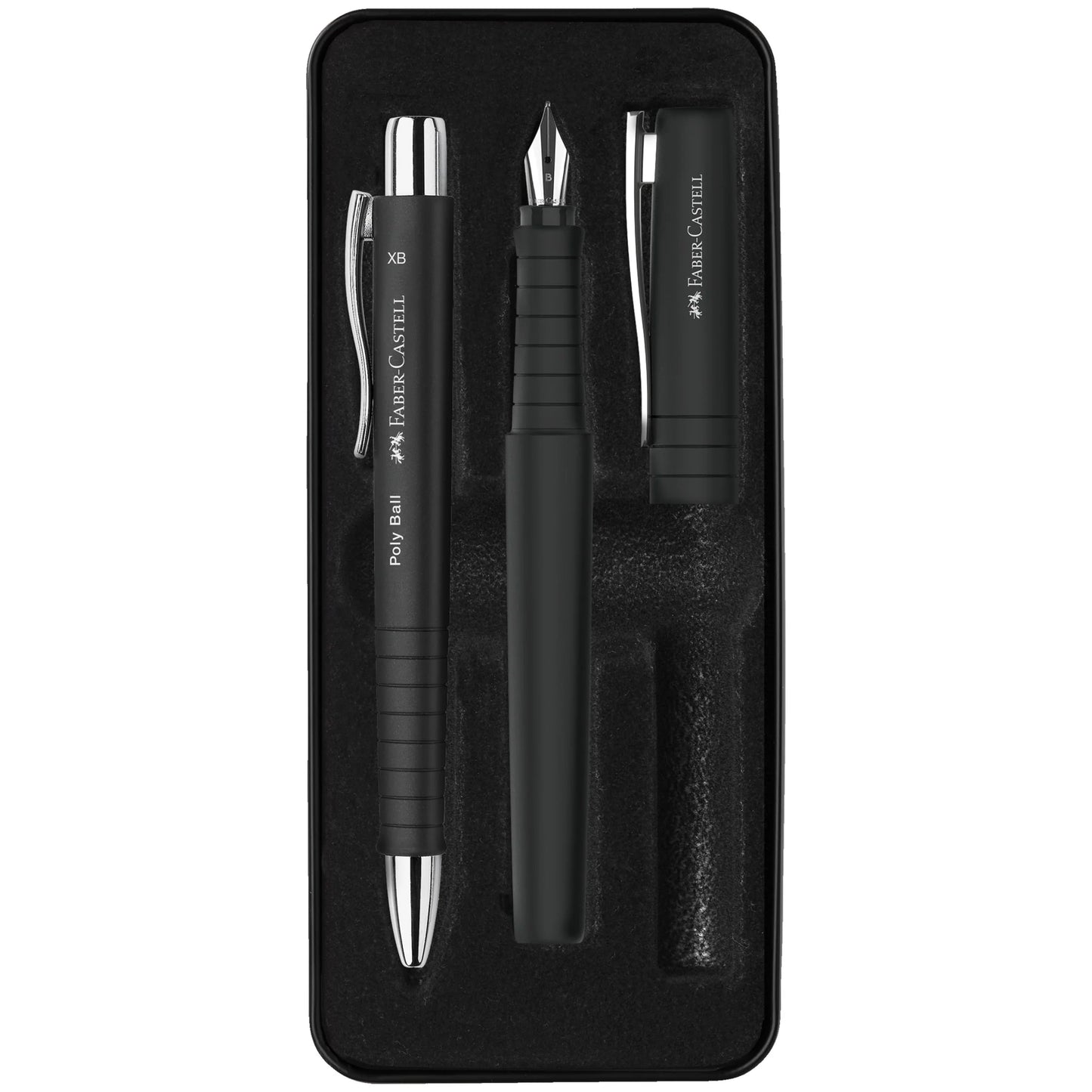 Faber-Castell - Poly Pen Fountain and Ballpoint Pen Pen Gift Set - Black
