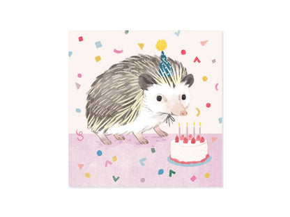 Hedgehog Colorful Pop-up Birthday Card