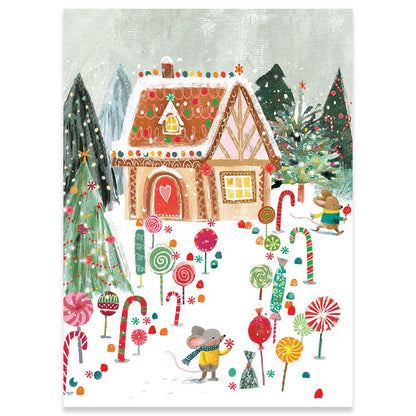 GINGERBREAD HOUSE MOUSE | CARTE HOLIDAY BOXED CARDS