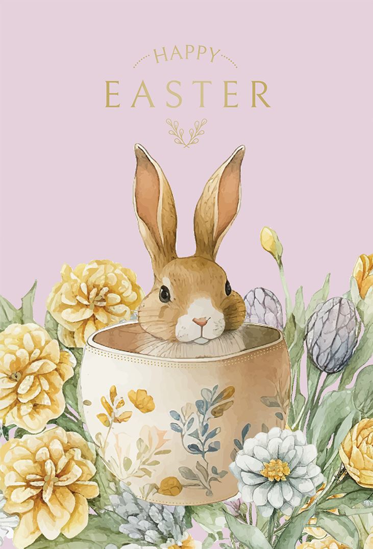 Easter Bunny In Wooden Egg