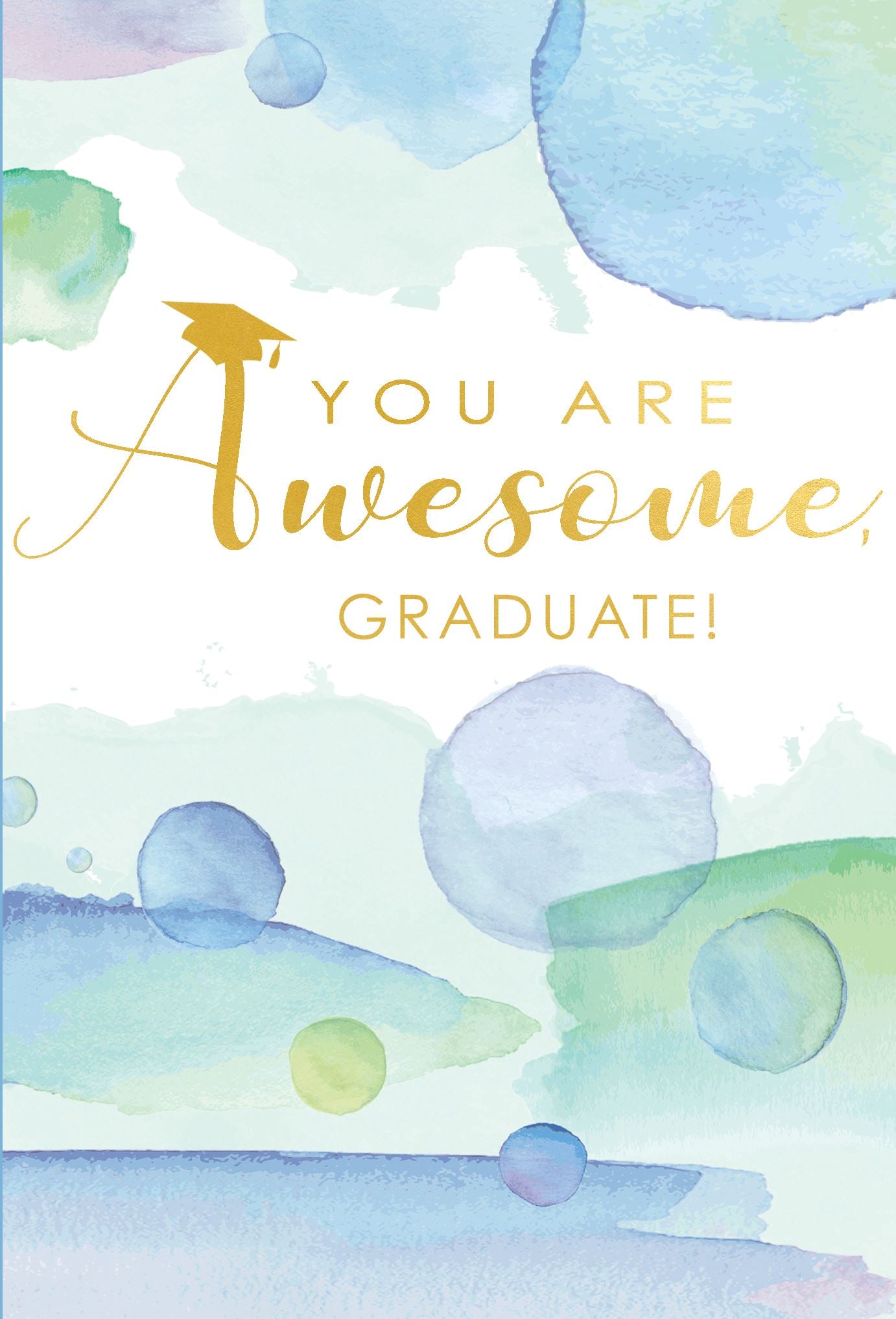 Graduation Awesome Watercolor Dots