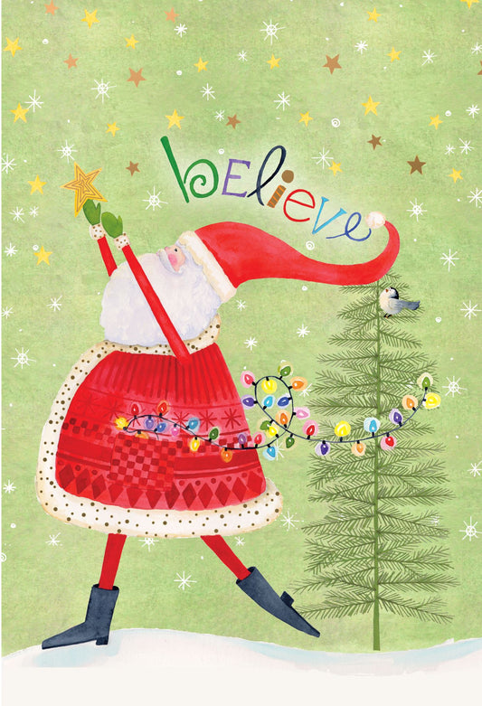 Christmas - Santa Catching Stars