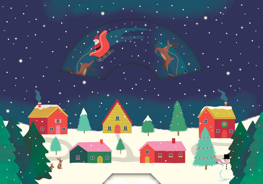 Christmas - Santa Sleigh And Reindeer