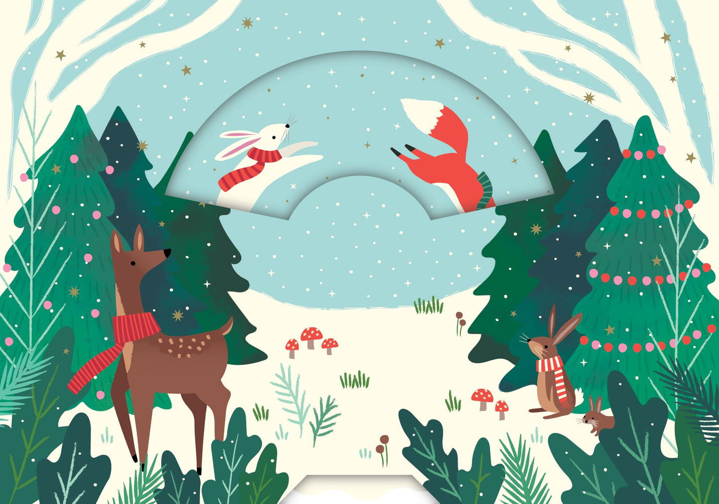 Christmas  - Fox And Deer