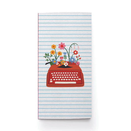 You're My Type Traveler Notebook by Pipsticks featuring a vintage typewriter and flowers, perfect for journaling or scrapbooking from stationery store.