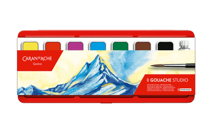 Box of 8 Color Paint Tablets GOUACHE STUDIO