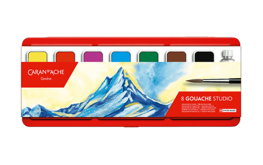 Box of 8 Color Paint Tablets GOUACHE STUDIO