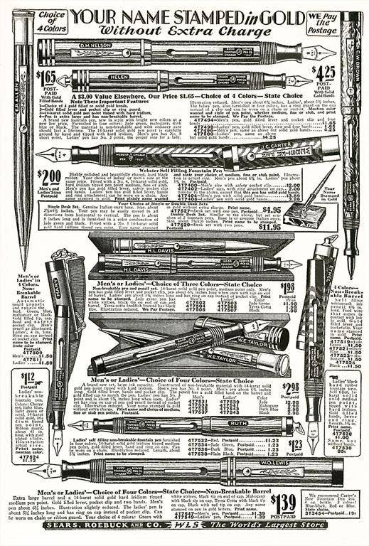 Postcard - Fountain Pen Catalog