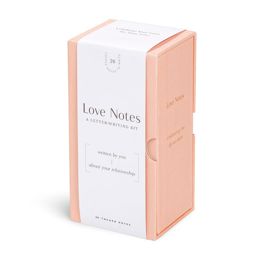 Shareable - Love Notes letter-writing kit from stationery store, unique and high-quality packaging, perfect for heartfelt messages.