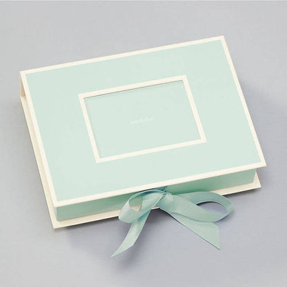 Heritage Line Small Photograph Box with window lid and ribbon, perfect for photos or jewelry. Available at your stationery store.