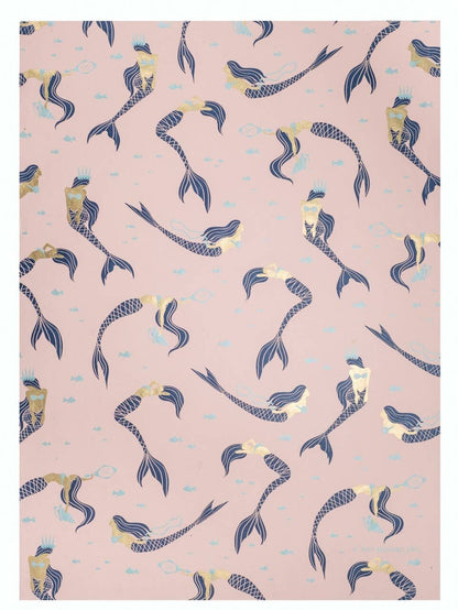 Mermaid - Light Pink/Navy/Gold metallic