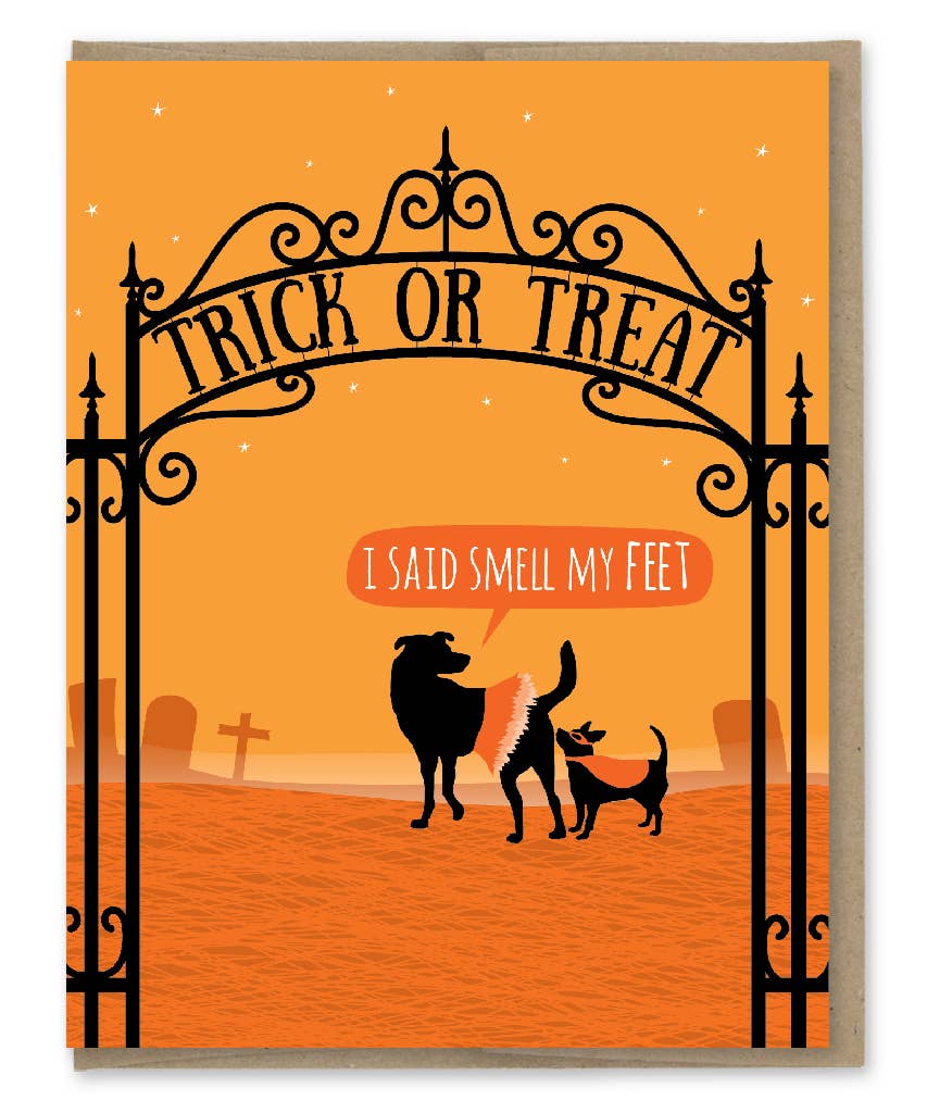 Smell My Feet Halloween Card