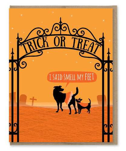 Smell My Feet Halloween Card