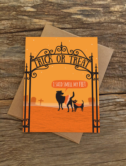Smell My Feet Halloween Card