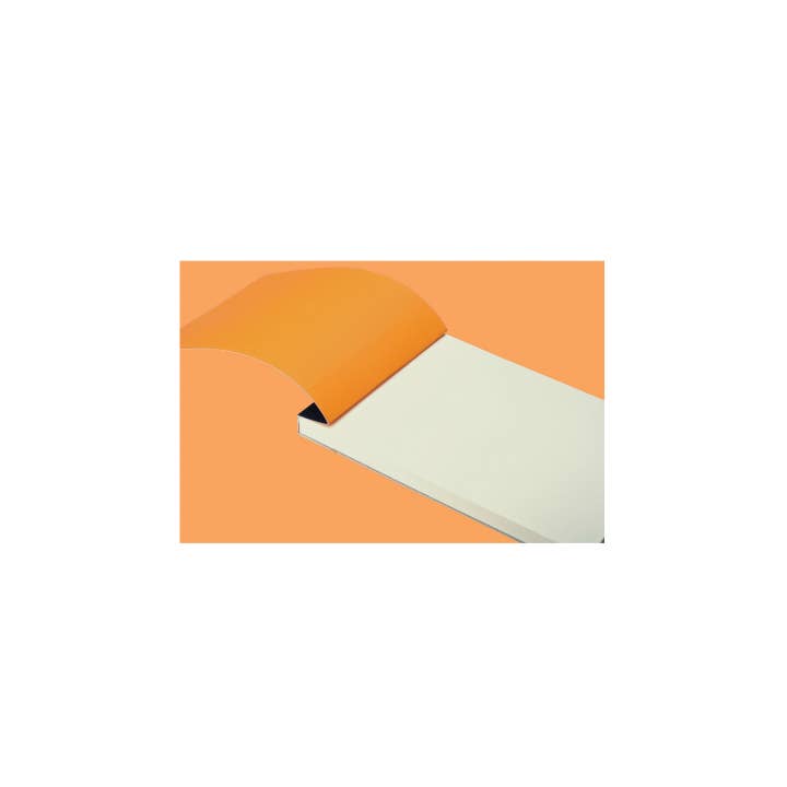 Rhodia Classic 'ColoR' Notepad A5 with orange cover and ivory paper. Ideal for note taking. Available at your local stationery store.