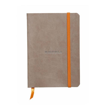 Rhodiarama Softcover Journal A5 with vegan leather cover, elastic closure, and ribbon marker available at stationery store.