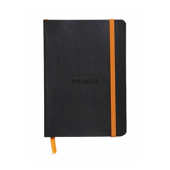 Rhodiarama Softcover Journal A5 with vegan leather cover, suitable for writing and bullet journaling. Available at stationery stores.