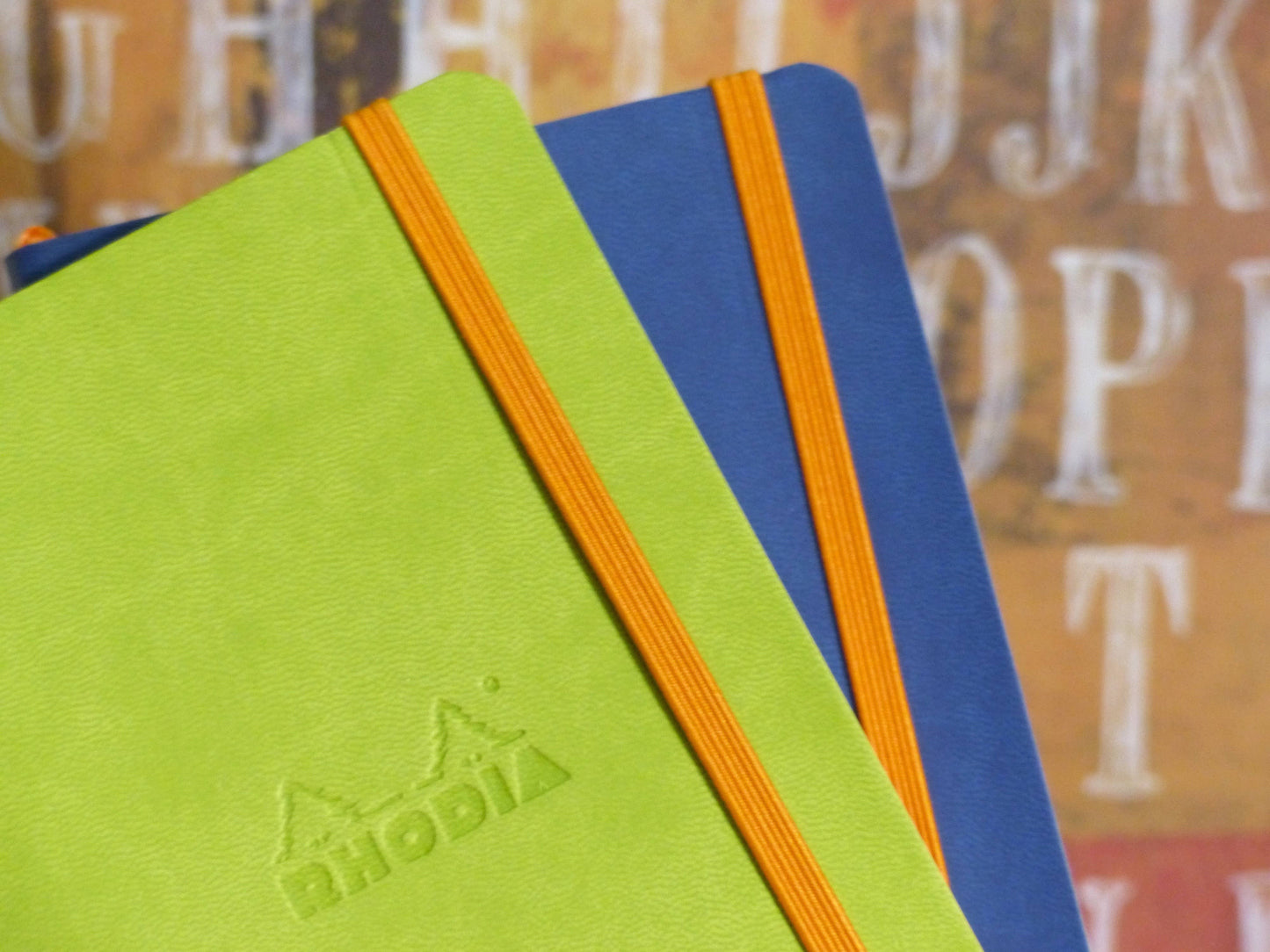 Rhodiarama Softcover Journal A5 with vegan leather cover, featuring elastic closure, available at stationery store.