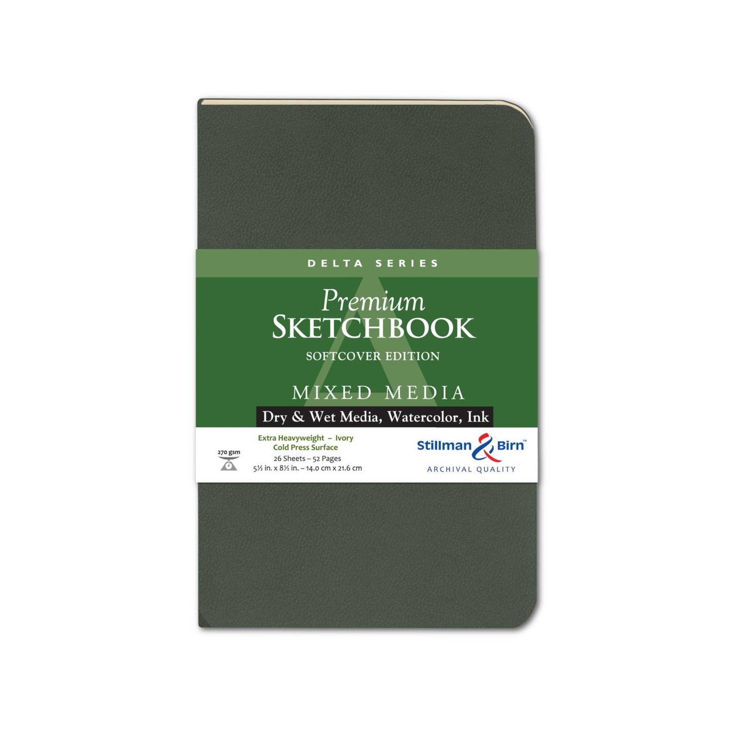 Stillman & Birn Ivory Mixed Media Journal, Delta Series - Premium Sketchbook for dry and wet media, available at stationery store.