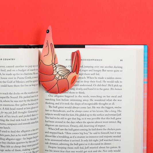 Shrimp Bookmark (it's die cut!)