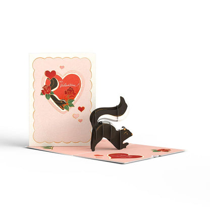 Stinking Love You Skunk Valentine 5''x7'' Card, Pop-up card