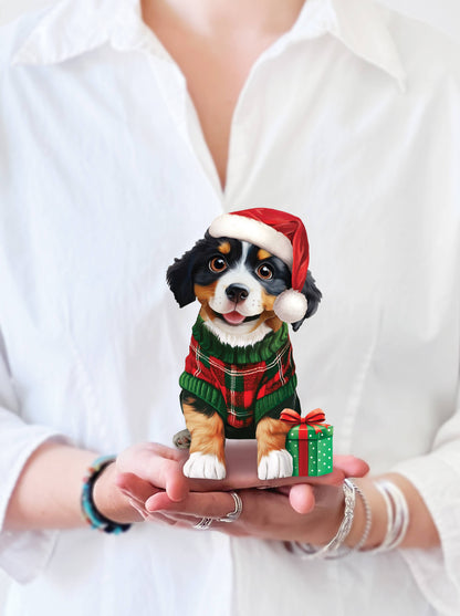 Mini Christmas Puppy - Mini Pop-up Greeting Card