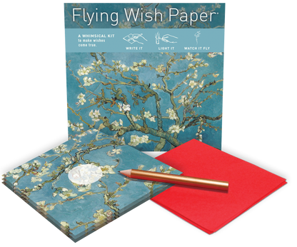 Vincent Van Gogh Almond Blossoms Mini Kit with 15 Wishing Papers and Accessories from Stationery Store