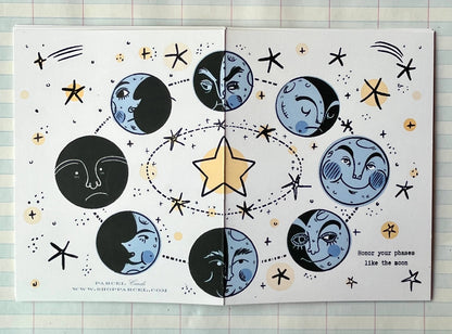 Suns, Moons, Stars, and Clouds Greeting Card Set