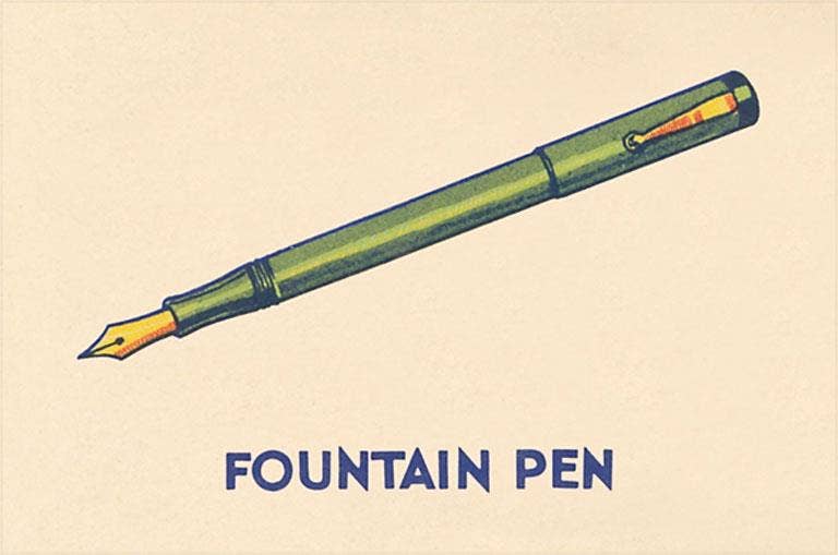 Postcard - Fountain Pen