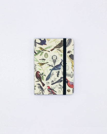 Birds & Feathers Observation Softcover notebook with bird illustrations, perfect for birding adventures from our stationery store.