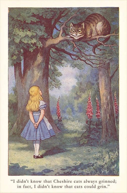 Postcard - Alice in Wonderland, Cheshire Cat